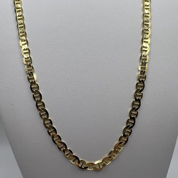 Mens Thick Gold Gucci Mariner Chain - 24" HEAVY - 925 Italy - Gold/Silver Avail - Picture 3 of 7